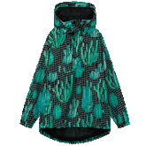 Regenmantel mit Kapuze und Kaktusmotiv